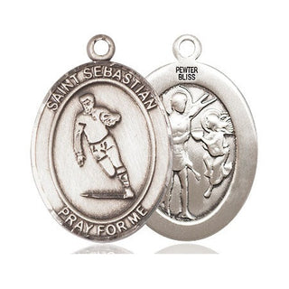 Pewter Saint Sebastian Rugby Medal
