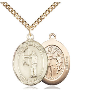 14kt Gold Saint Sebastian Archery Medal