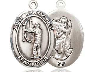 Pewter Saint Christopher Archery Medal