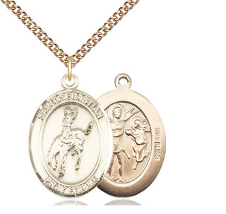 14kt Gold Saint Sebastian Rodeo Medal