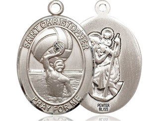 Pewter Saint Christopher Water Polo-Men Medal