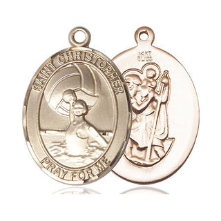 14kt Gold Saint Christopher Water Polo-Women Medal