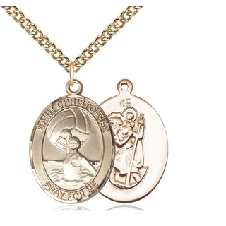 14kt Gold Saint Christopher Water Polo-Women Medal