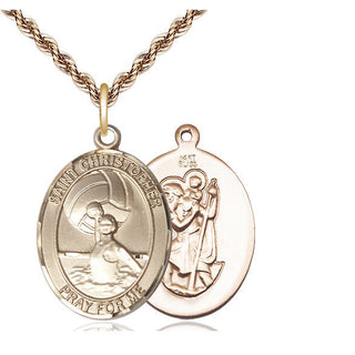14kt Gold Saint Christopher Water Polo-Women Medal