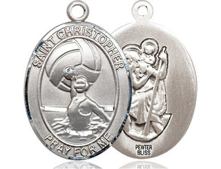Pewter Saint Christopher Water Polo-Women Medal