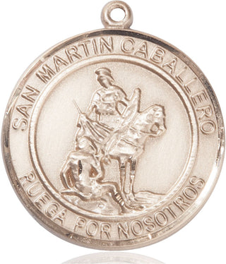 14kt Gold Filled San Martin Caballero Medal Engraved Catholic Saint Jewelry