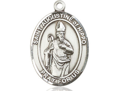Sterling Silver St. Augustine of Hippo Medal | Large | Engravable