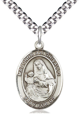 Pewter Saint Madonna Del Ghisallo Medal Catholic Jewelry Engraved Catholic Saint Jewelry