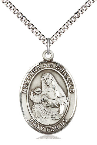 Pewter Saint Madonna Del Ghisallo Medal Catholic Jewelry Engraved Catholic Saint Jewelry