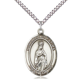 Sterling Silver Our Lady of Fatima Medal | Large | Engravable