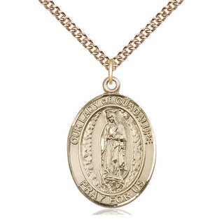 14kt Gold Our Lady of Guadalupe Medal