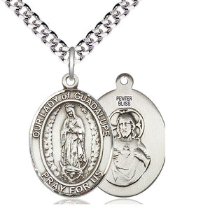 Pewter Our Lady of Guadalupe Medal Catholic Jewelry