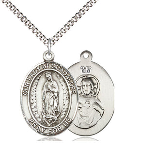 Pewter Our Lady of Guadalupe Medal Catholic Jewelry