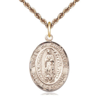 14kt Gold Filled Virgen de Guadalupe Medal Catholic Jewelry