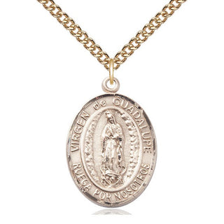 14kt Gold Virgen de Guadalupe Medal