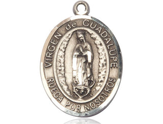 Pewter Virgen de Guadalupe Medal