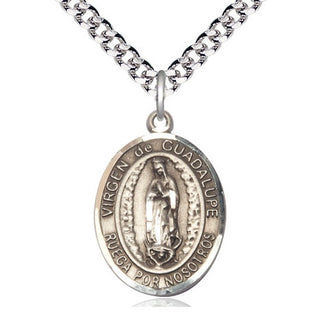 Sterling Silver Virgen de Guadalupe Medal Catholic Jewelry