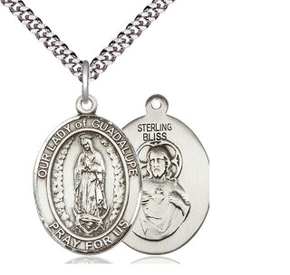 Sterling Silver Our Lady of Guadalupe Medal Catholic Jewelry