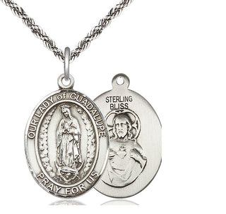 Sterling Silver Our Lady of Guadalupe Medal Catholic Jewelry