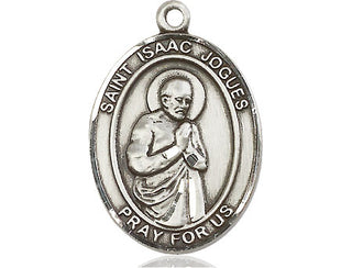 Pewter Saint Isaac Jogues Medal Engraved Catholic Saint Jewelry