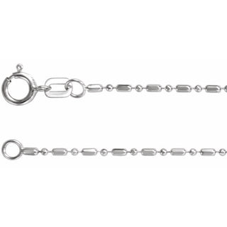1.15 mm Hollow Diamond-Cut Bead Chain