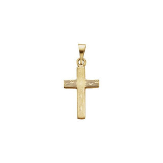 14K Yellow 22x13 mm Cross Pendant