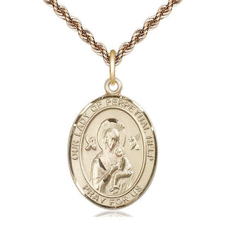14kt Gold Our Lady of Perpetual Help Medal | Engravable