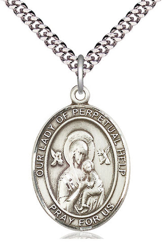 Pewter Our Lady of Perpetual Help Medal | Large | Engravable