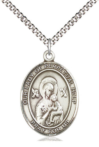 Pewter Our Lady of Perpetual Help Medal | Large | Engravable