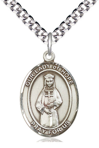 Sterling Silver Our Lady of Hope Medal | Large | Engravable