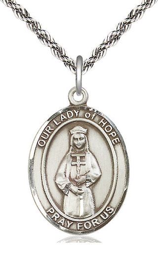 Sterling Silver Our Lady of Hope Medal | Large | Engravable