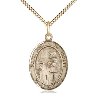 14kt Gold Filled Saint John of the Cross Medal Catholic Jewelry Engraved Catholic Saint Jewelry