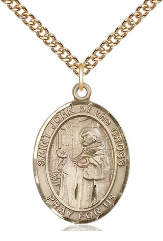 14kt Gold Filled Saint John of the Cross Medal Catholic Jewelry Engraved Catholic Saint Jewelry