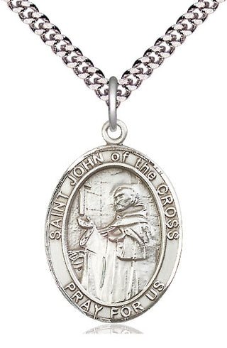 Sterling Silver Saint John of the Cross Medal Catholic Jewelry Engraved Catholic Saint Jewelry