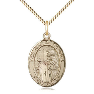 14kt Gold Filled San Juan de la Cruz Medal Catholic Jewelry Engraved Catholic Saint Jewelry
