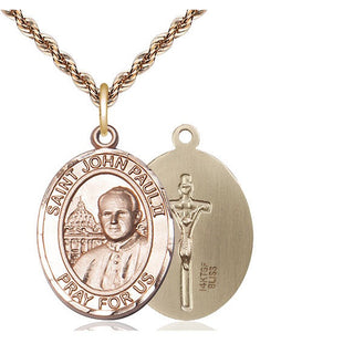 14kt Gold Filled Saint John Paul II Medal Catholic Jewelry