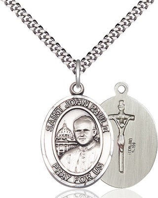 Pewter Saint John Paul II Medal Catholic Jewelry