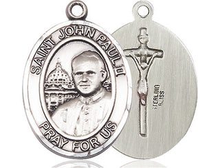 Sterling Silver Saint John Paul II Medal Catholic Jewelry