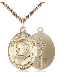 14kt Gold Filled Pope Benedict XVI Medal Catholic Jewelry