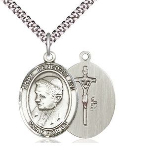 Sterling Silver Pope Benedict XVI Medal Catholic Jewelry