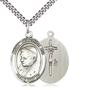 Sterling Silver Pope Benedict XVI Medal Catholic Jewelry