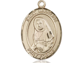 14kt Gold Filled Saint Madeline Sophie Barat Medal Engraved Catholic Saint Jewelry