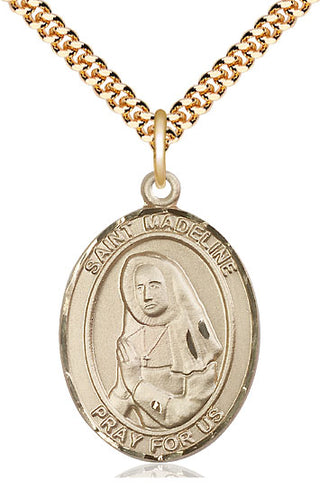 14kt Gold Filled Saint Madeline Sophie Barat Medal Catholic Jewelry Engraved Catholic Saint Jewelry