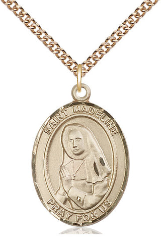 14kt Gold Filled Saint Madeline Sophie Barat Medal Catholic Jewelry Engraved Catholic Saint Jewelry