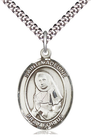 Pewter Saint Madeline Sophie Barat Medal Catholic Jewelry Engraved Catholic Saint Jewelry