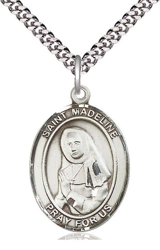 Pewter Saint Madeline Sophie Barat Medal Catholic Jewelry Engraved Catholic Saint Jewelry