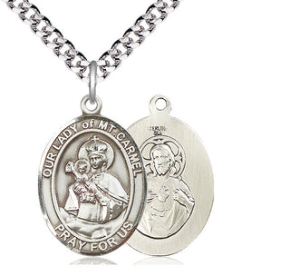 Sterling Silver Our Lady of Mount Carmel Medal Catholic Jewelry