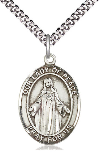Sterling Silver Our Lady of Peace Medal | Large | Engravable