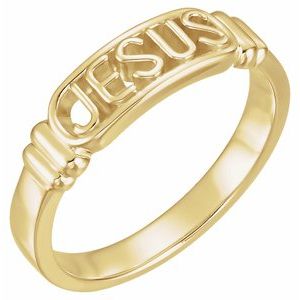 10K Gold In The Name of Jesus Chastity Ring