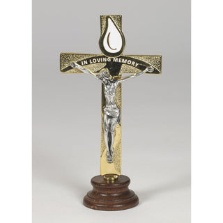 16-Pack - In Loving Memory Gold Tone Standing Cross - 2 Options